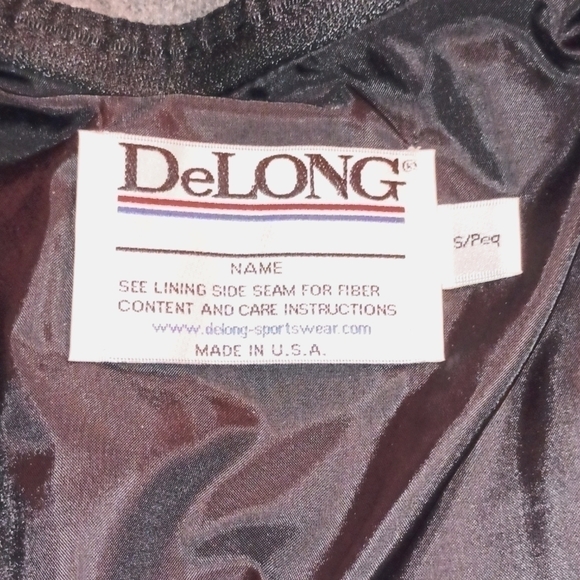 DeLong Varsity Men's Grey Wool Blend and Faux Leather Jacket - Picture 4 of 11